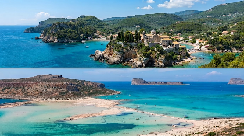 Vergleich Korfu Kreta